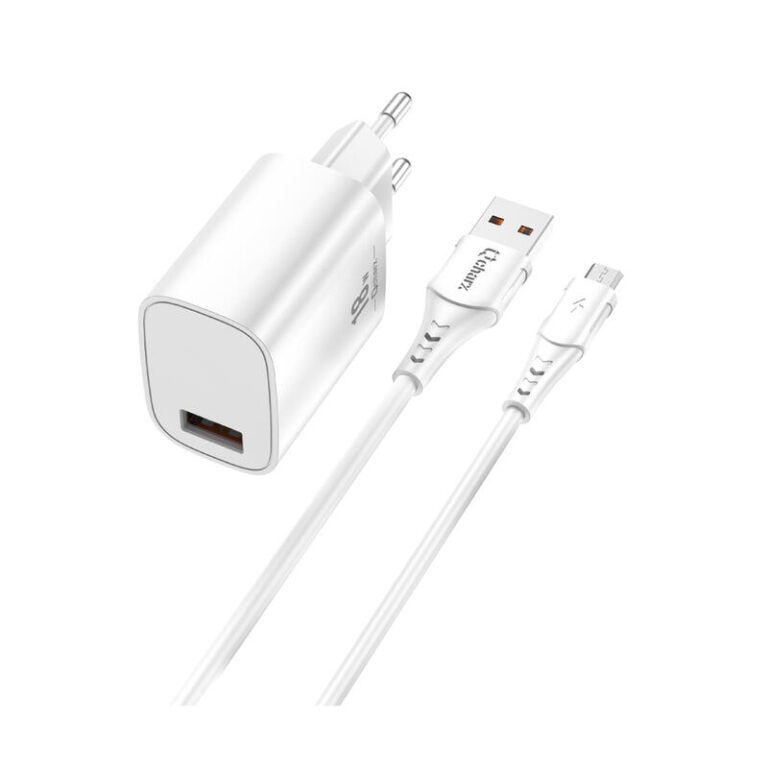 Carregador Qcharx 18W + Cabo Micro-USB